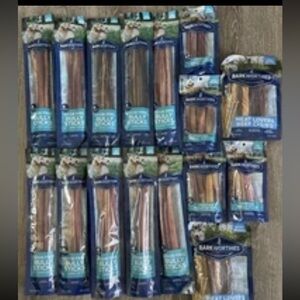 Bark Worthies Oder Free Bully Sticks. Huge Lot Of 16 Bags! 12” & 6”. Brand New!